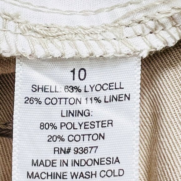 a.n.a. Women's Highest-Rise Tapered Leg Neutral Color Pleated Pants Size 10 NWT - Picture 7 of 11